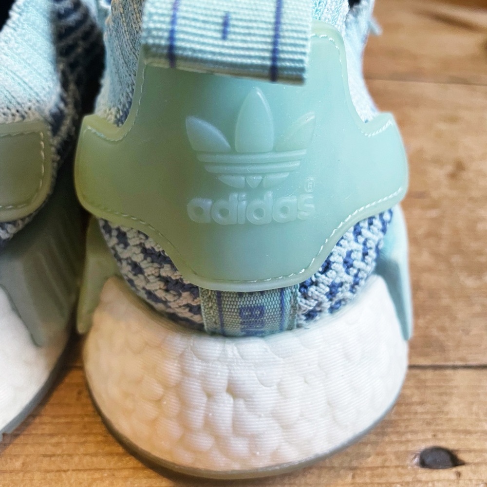 adidas Aqua Knit Sneakers Teal Blue Womens Size 8 - Picture 9 of 16